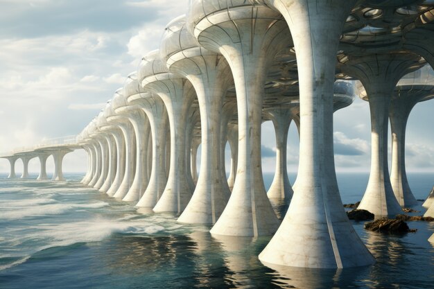 Futuristische Darstellung der Wasserstruktur