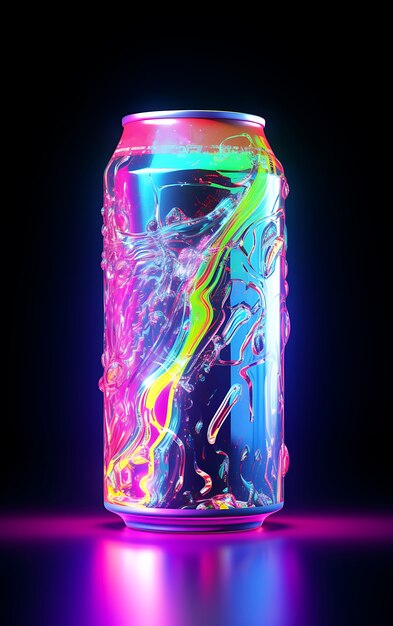 Futuristische farbenfrohe Soda-Dose