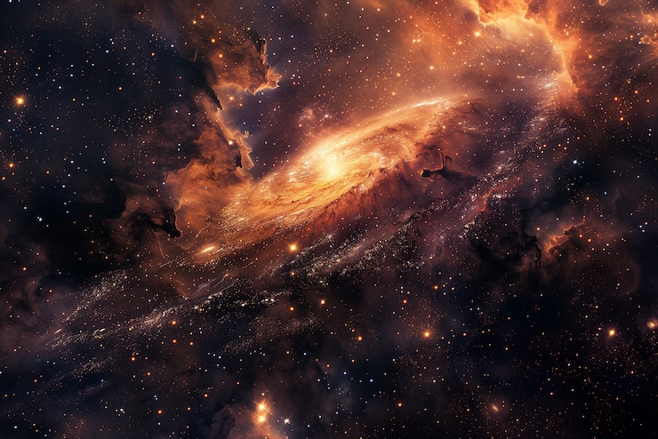 Kostenlose Foto galaxy-wallpapier in warmen farben