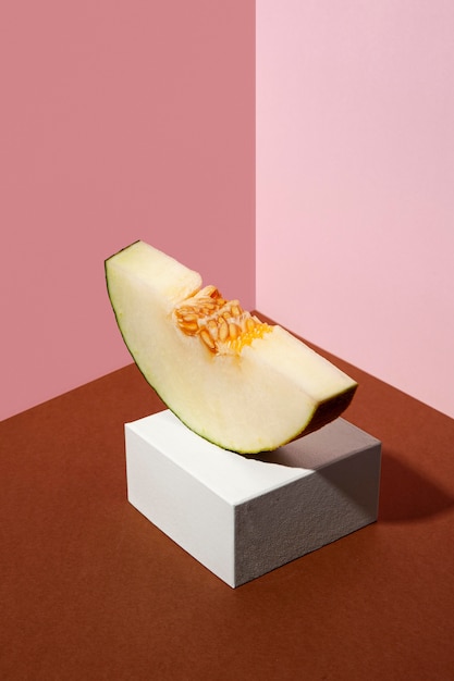 Gelbe Melone mit hohem Winkel