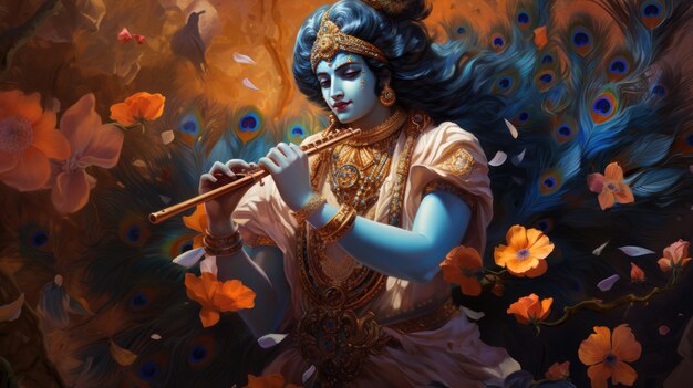 Gemälde, das Krishna darstellt