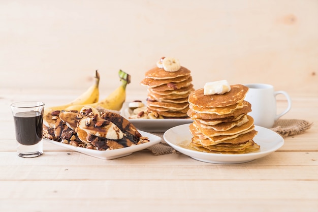 Gemischtes Pancake-Menü