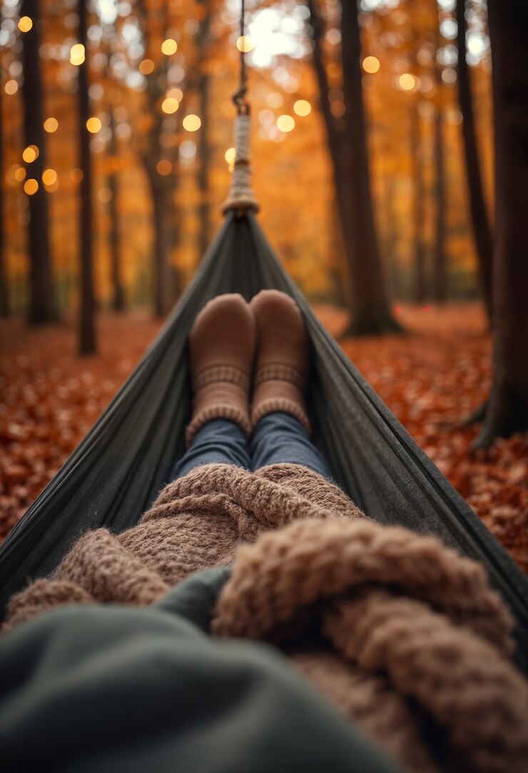 Kostenlose Foto gemütliche herbstszene mit socken