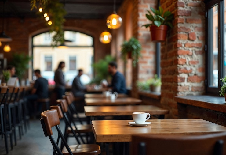 Kostenlose Foto gemütliches café-interieur