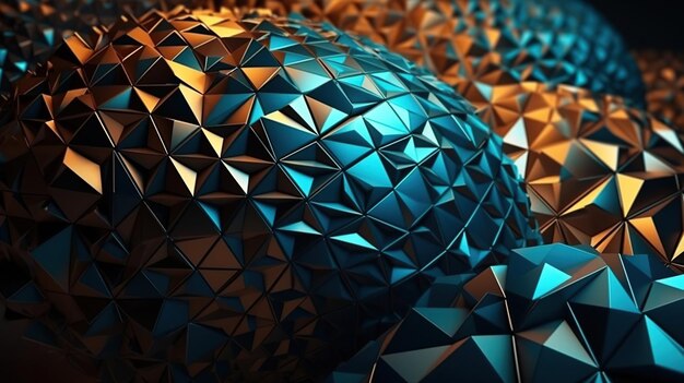 Geometrische 3D-Form als Hintergrund Ai generiertes Bild