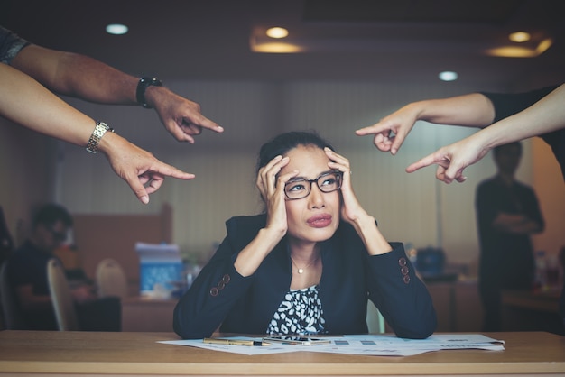 Geschäft emotionale weibliche Porträt menschlichen