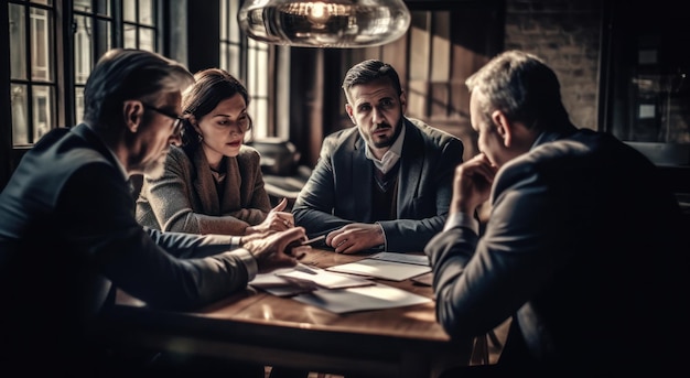 Geschäftsleute, die bei Besprechungen oder Verhandlungen Diskussionsstreitigkeiten oder Meinungsverschiedenheiten haben, sind generativ