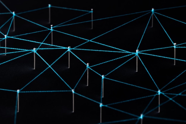 Geschäftsnetzwerkhintergrund, Verbindungspunkte, Technologiedesign