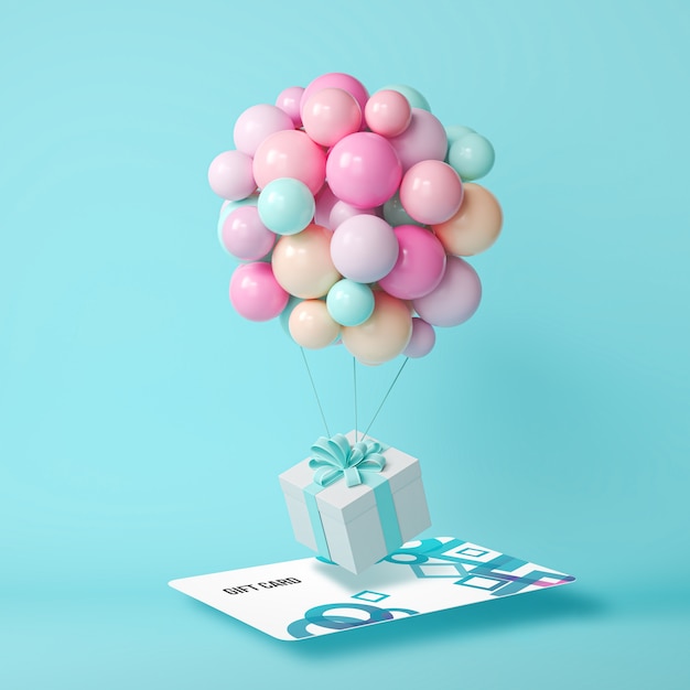 Geschenkgutschein in 3D-Rendering