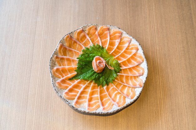 Geschnittene Lachs Sashimi