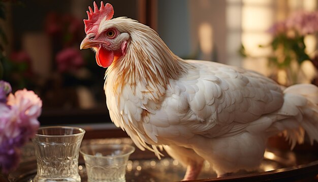 Kostenloses Foto gesunde ernährung frisches bio-hühnerfleisch eine köstliche mahlzeit, die von künstlicher intelligenz erzeugt wurde