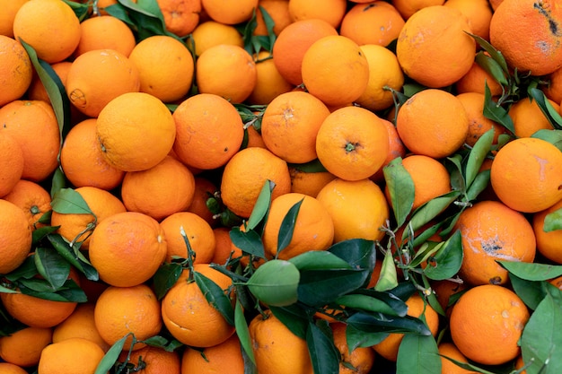 gesunde Obst Orangen auf Marktstand Orangen Oberfläche