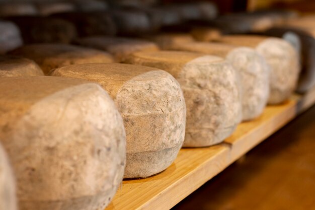 Gesunde sortierte Käse der Nahaufnahme