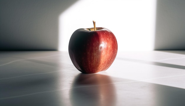 Kostenloses Foto gesunder snack aus frischem bio-apfel auf dem tisch, der von ki generiert wird