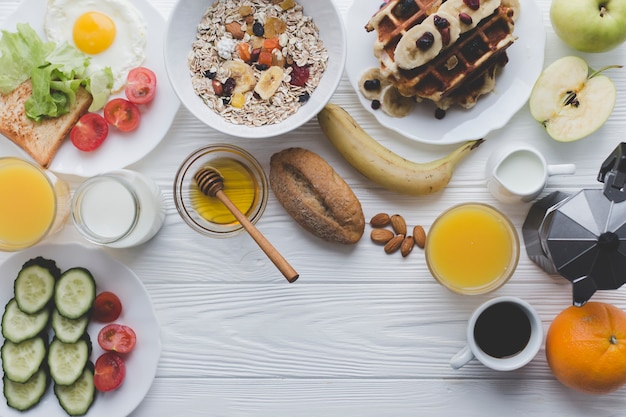 Kostenloses Foto gesundes essen zum frühstück