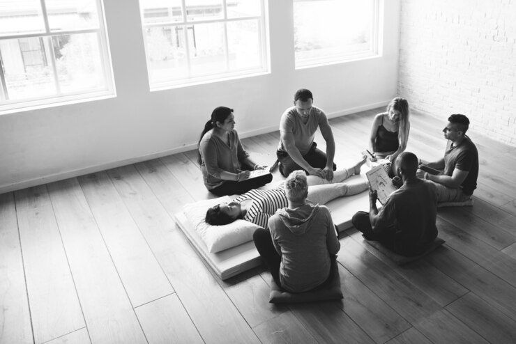 Kostenlose Foto gesundheits-wellness-massage-trainingskonzept