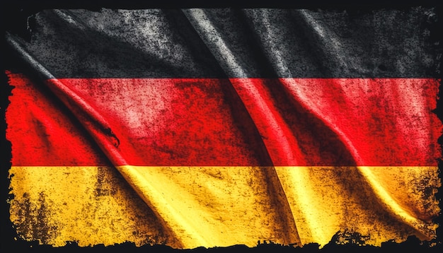 Kostenloses Foto gewellte flagge deutschlands textur hintergrund generative ki