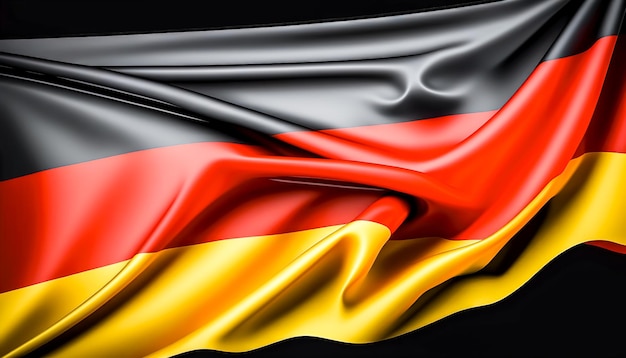 Kostenloses Foto gewellte flagge deutschlands textur hintergrund generative ki