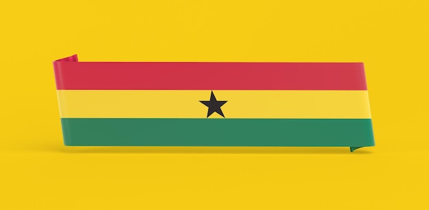 Kostenloses Foto ghana-flaggenbanner