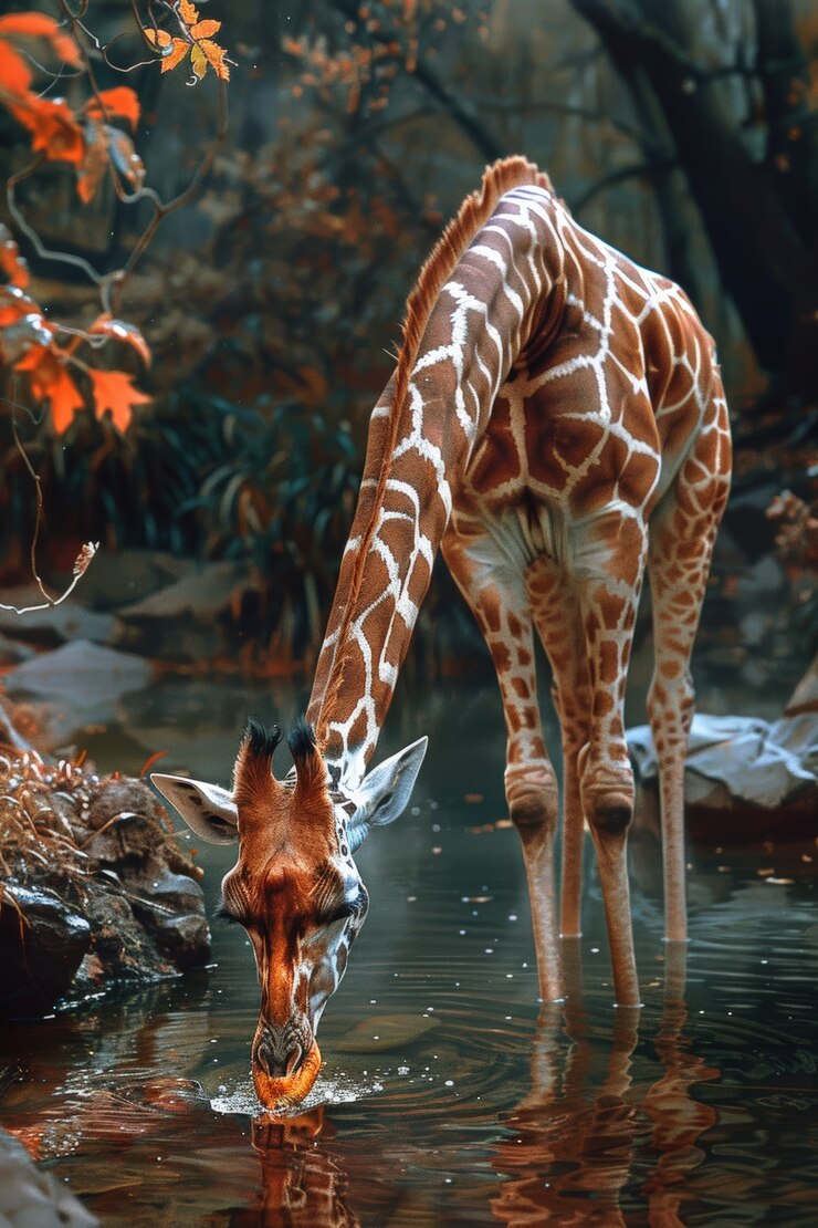 Giraffe in der Wildnis