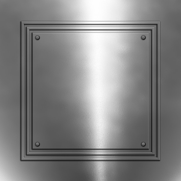 Glänzender Metallhintergrund mit quadratischem Rahmen