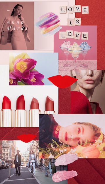 Glamouröse Modewochen-Collage