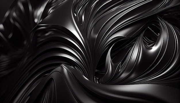 Glatte Wellenmuster fließen in abstrakte Eleganz, die von KI generiert wird