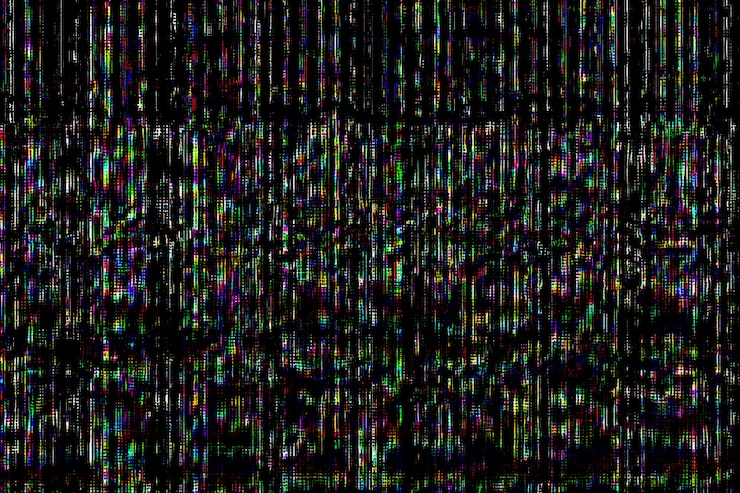 Kostenlose Foto glitch-effekt auf einem schwarzen