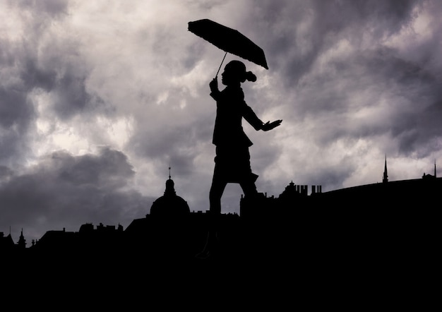 glücklich Himmel Smartphone Vertrag Berufung