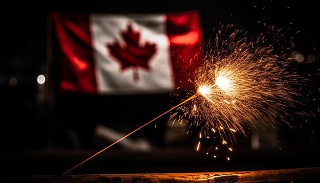 Glühende Feuerwerke entzünden den Patriotismus am 4. Juli, der von der KI erzeugt wird