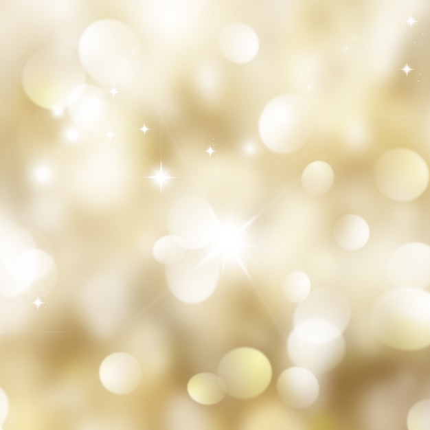 Gold Christmas Hintergrund mit Bokeh Lichtern und Sternen