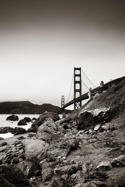 Golden Gate Bridge in San Francisco als Wahrzeichen.