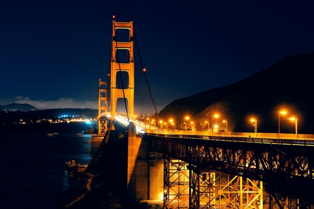 Golden Gate Bridge in San Francisco bei Nacht