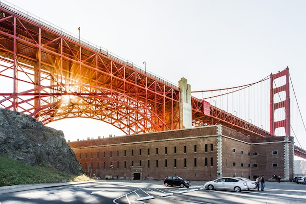 Kostenloses Foto golden gate bridge sonnenuntergang