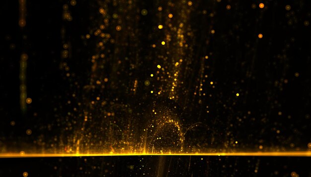 Goldene Partikel schimmernde Glitzerart-Hintergrundillustration