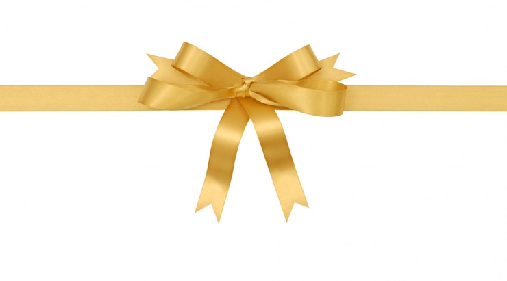 Kostenlose Foto goldener geschenkbogen