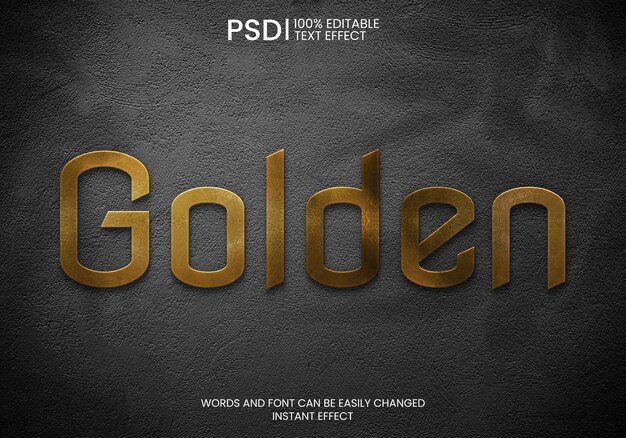 Goldener Text-Effekt über Grunge-Hintergrund