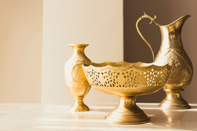 Goldenes dekoratives Ramadan-Konzept