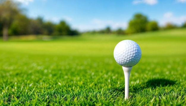 Golfball auf dem Abschlag