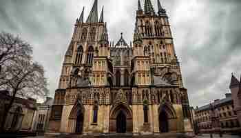 Kostenloses Foto gotische basilika köln ein majestätisches mittelalterliches denkmal, das von ki generiert wurde