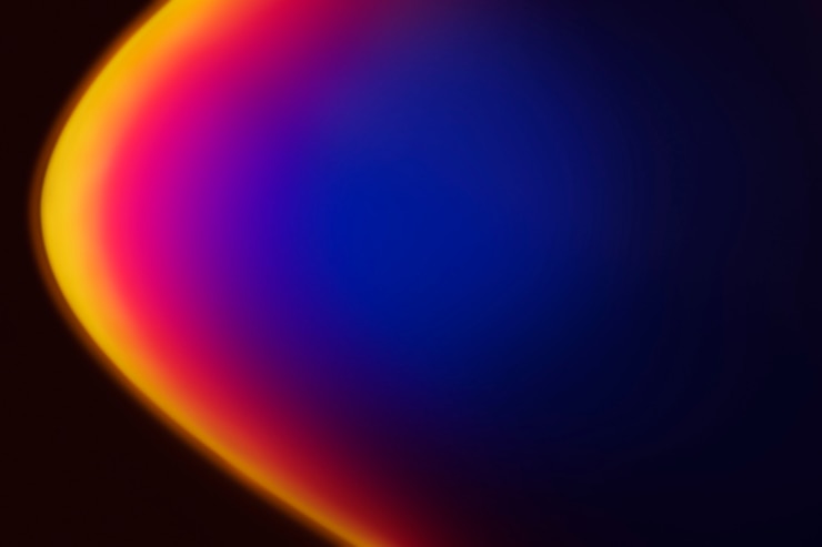 Kostenlose Foto gradient-hintergrund mit sonnenuntergangsprojektorlampe