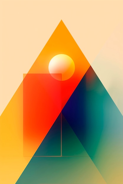 Kostenloses Foto grafische 2d-farbenfrohe tapeten mit körnigen gradienten