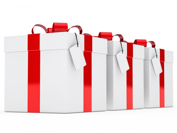 Kostenlose Foto große geschenke in der reihe