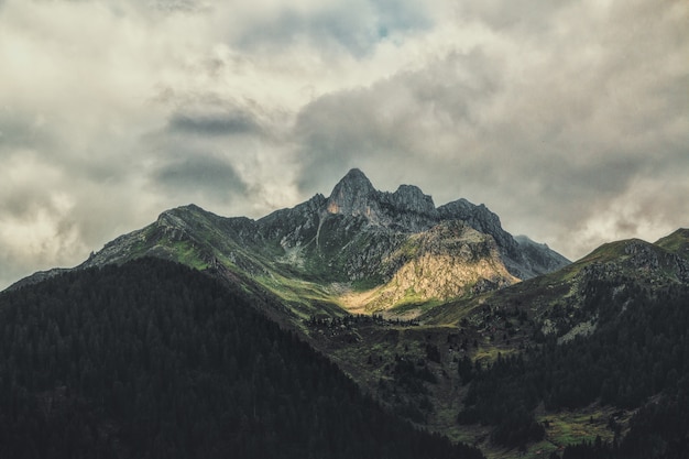 Grüner und brauner Berg tagsüber