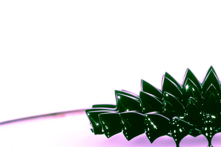 Kostenlose Foto grünes ferromagnetisches flüssiges metall mit kopienraum
