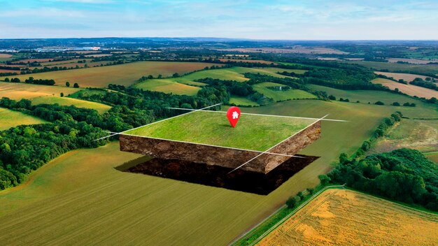 Grundstück mit Naturlandschaft und Standortspitze