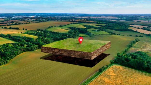 Grundstück mit Naturlandschaft und Standortspitze
