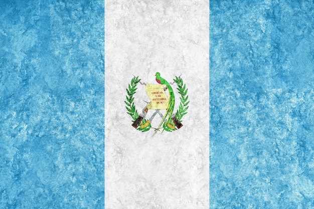 Guatemala Metallic-Flagge, strukturierte Flagge, Grunge-Flagge