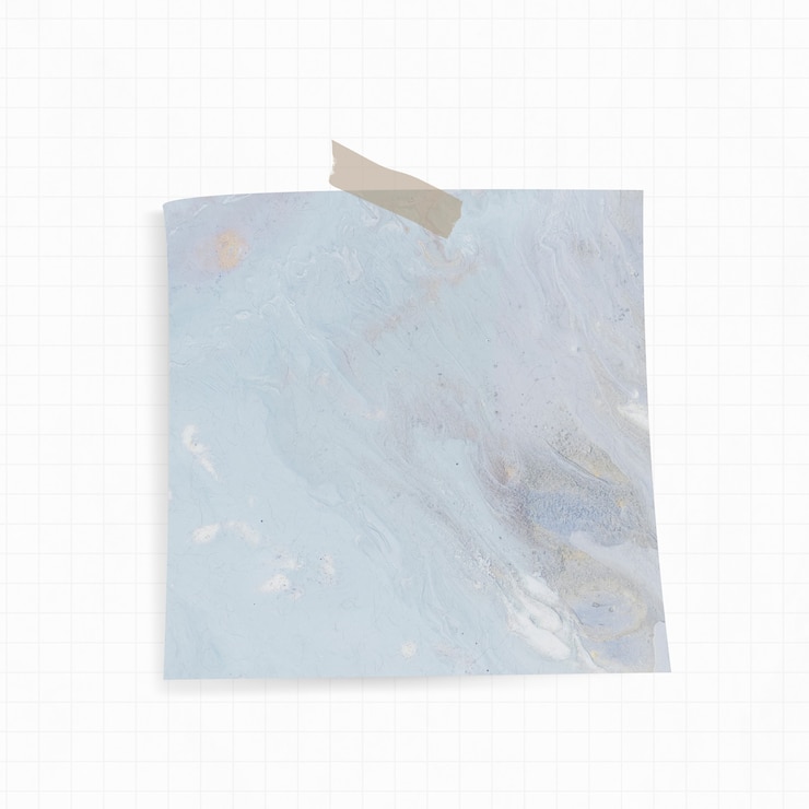 Kostenlose Foto haftnotiz mit blauem aquarellhintergrund