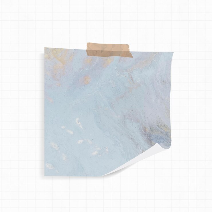 Kostenlose Foto haftnotiz mit blauem aquarellhintergrund